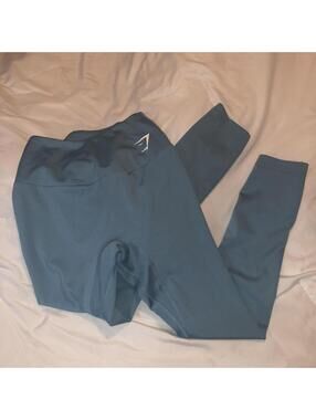 Gymshark Women's Blue and Green Legging